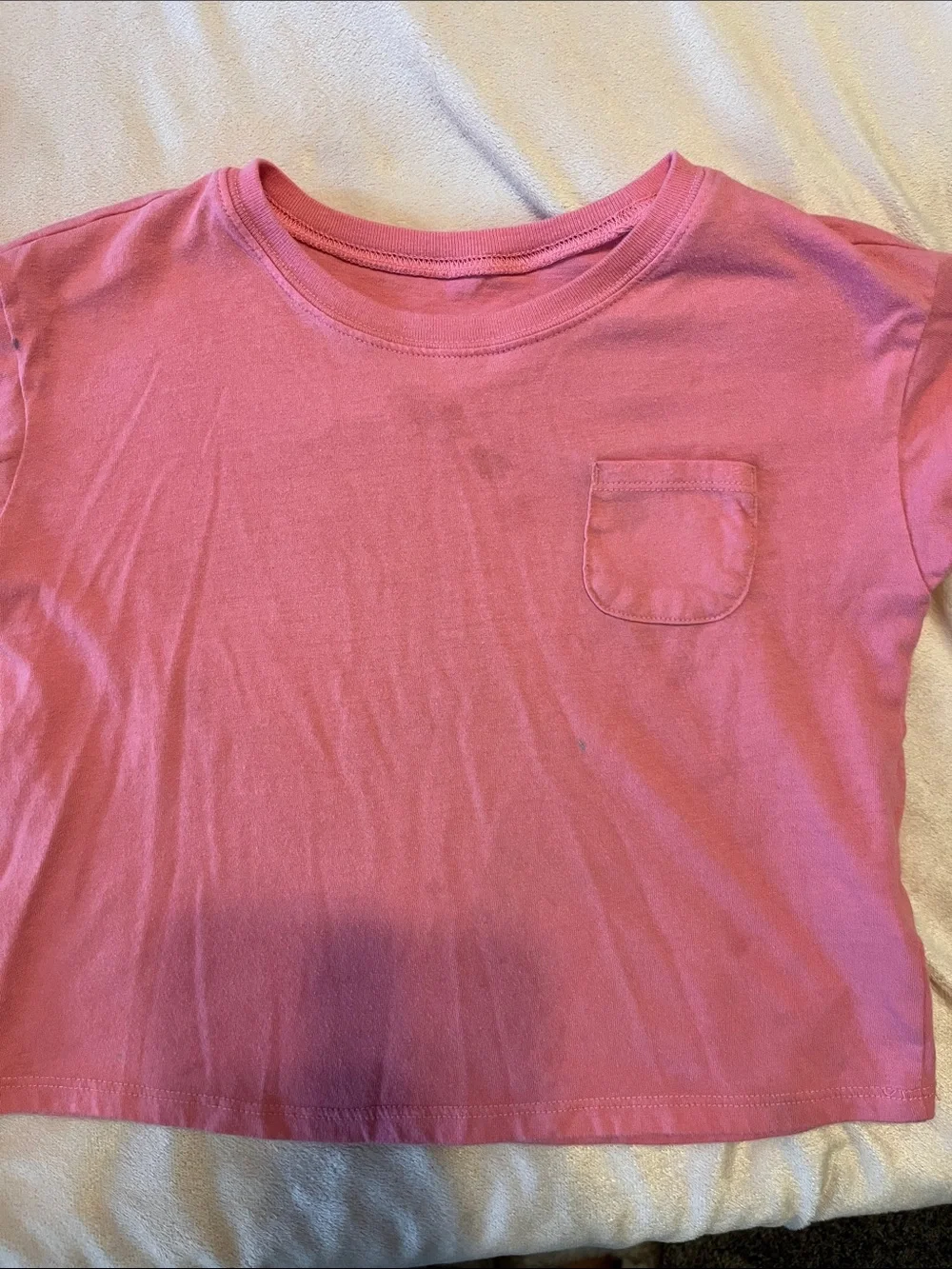 Girls' carters Pink Pocket Tee - Casual Everyday Top